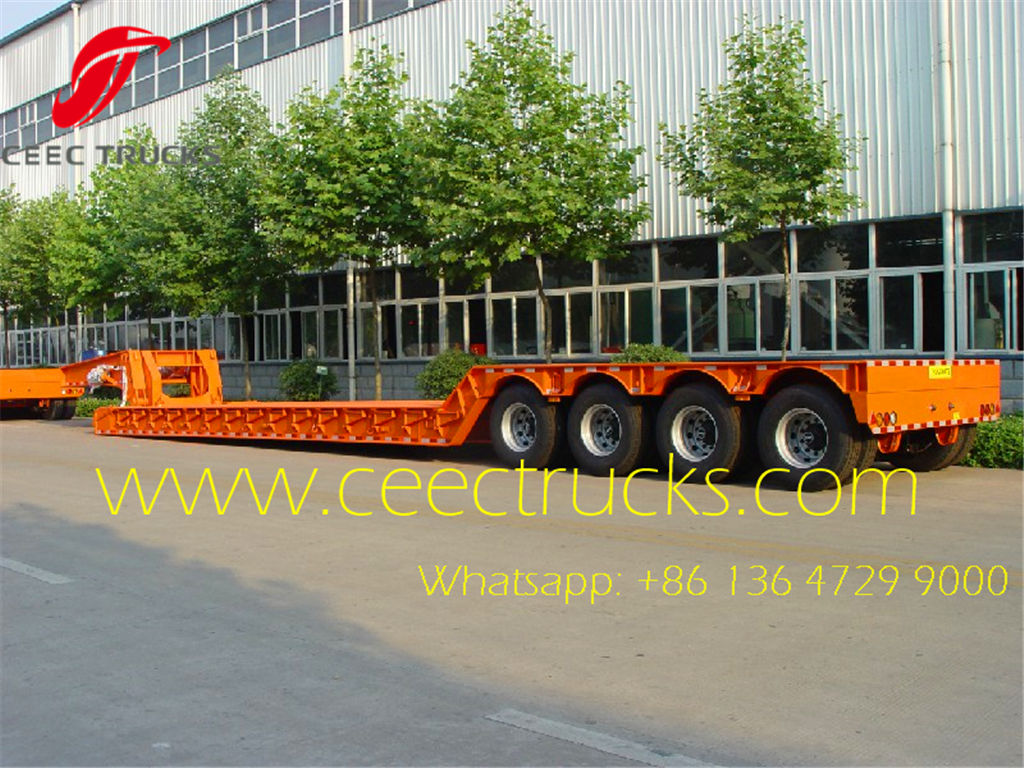 4 axle low bed semi trailers
