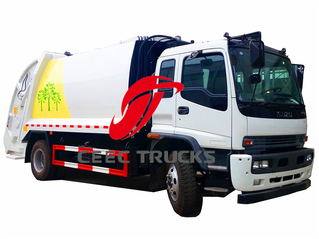 ISUZU 12 CBM garbage compactor trucks export Mongolia