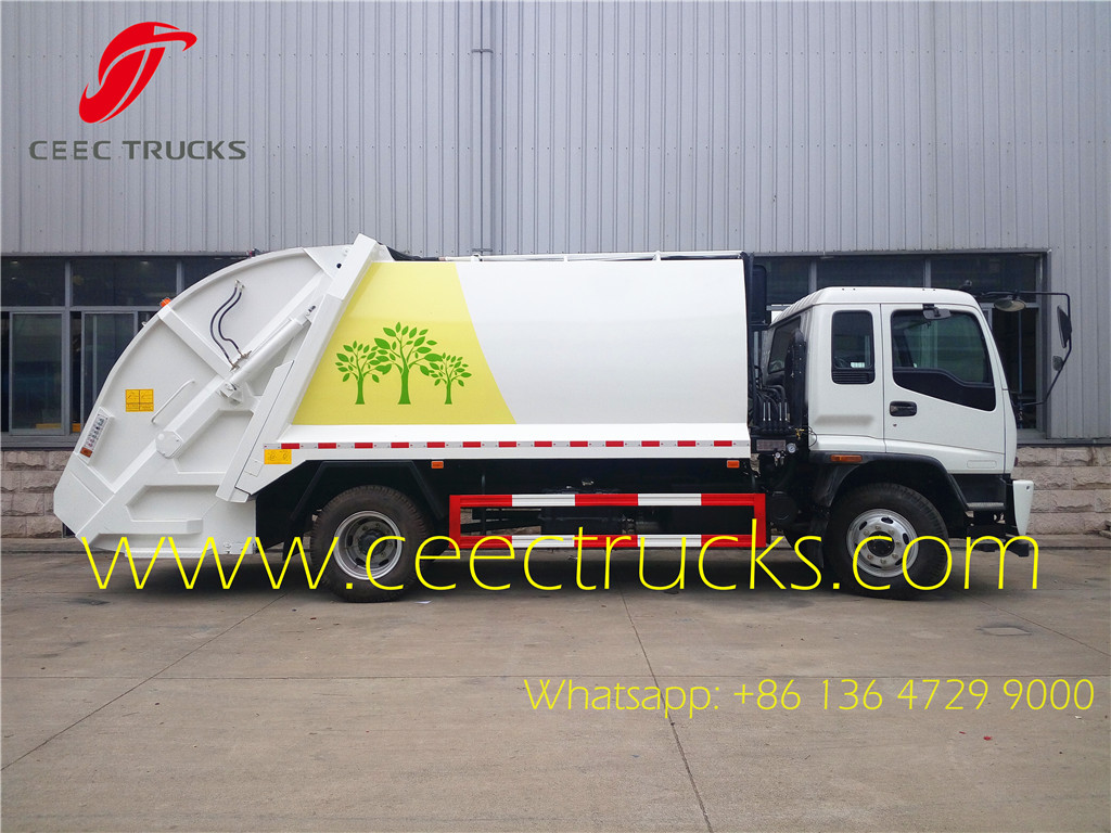 ISUZU 12 CBM garbage compactor truck export Mongolia
