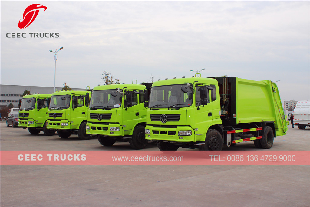 Fiji 4 units Dongfeng RHD garbage compactor trucks