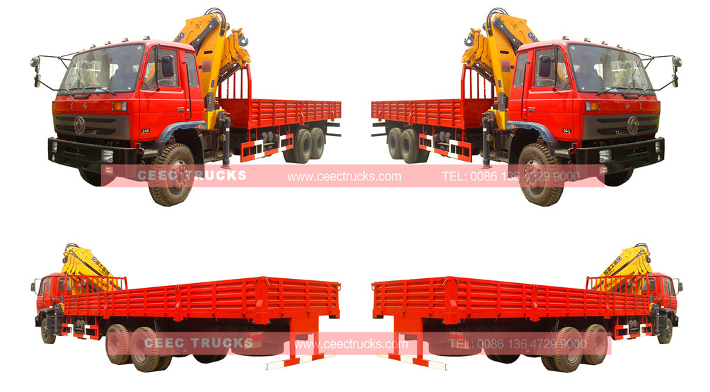Dongfeng 12Tons knuckle boom crane trucks for sale
