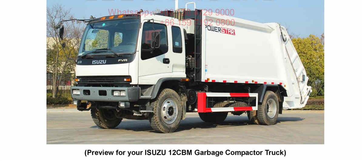 Philippines--ISUZU 12CBM garbage compactor truck