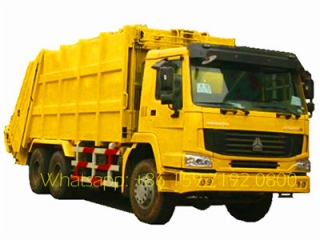 HOWO 336hp الصين شاحنة لجمع القمامة 20 متر مكعب قدرة إدارة النفايات السيارة