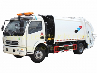 دونغفنغ الشهيرة 8 cbm شاحنة ضاغطة النفايات