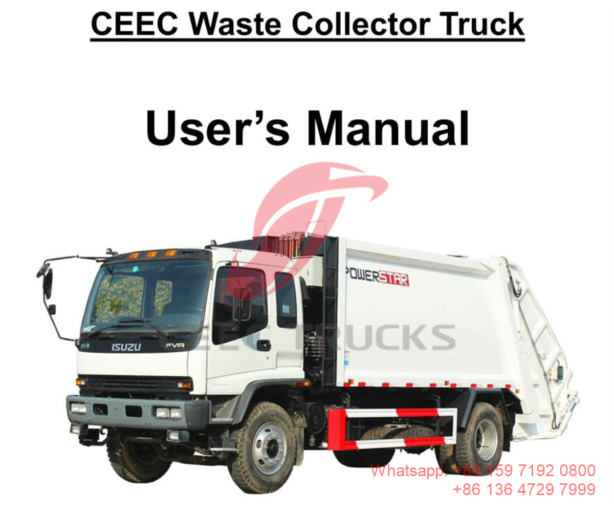 الفلبين - ايسوزو 12cbm دليل شاحنة القمامة المطحنة