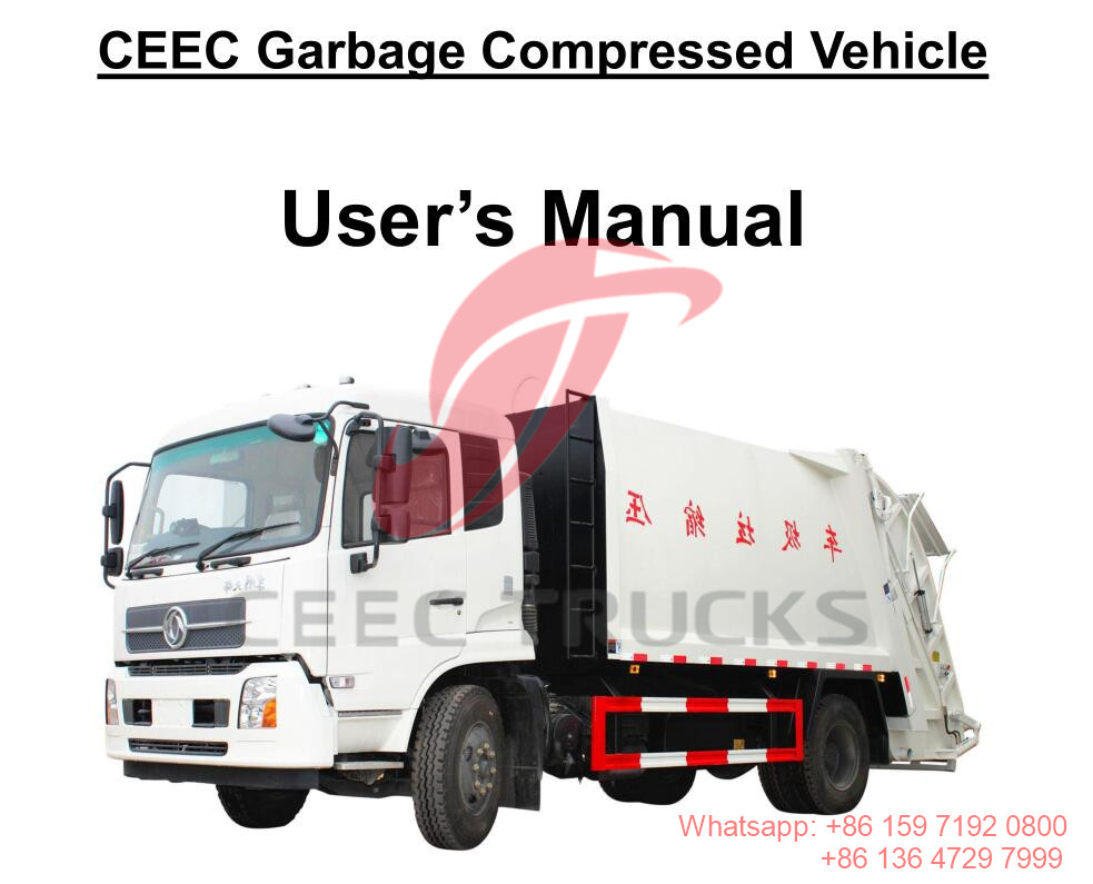 فيتنام - دونغفنغ 12cbm دليل شاحنة القمامة المطحنة