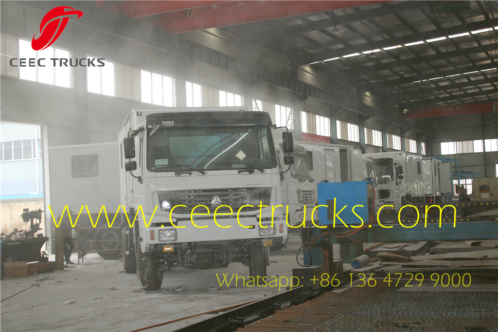 HOWO mobile workshop trucks export Nigeria DANGOTE