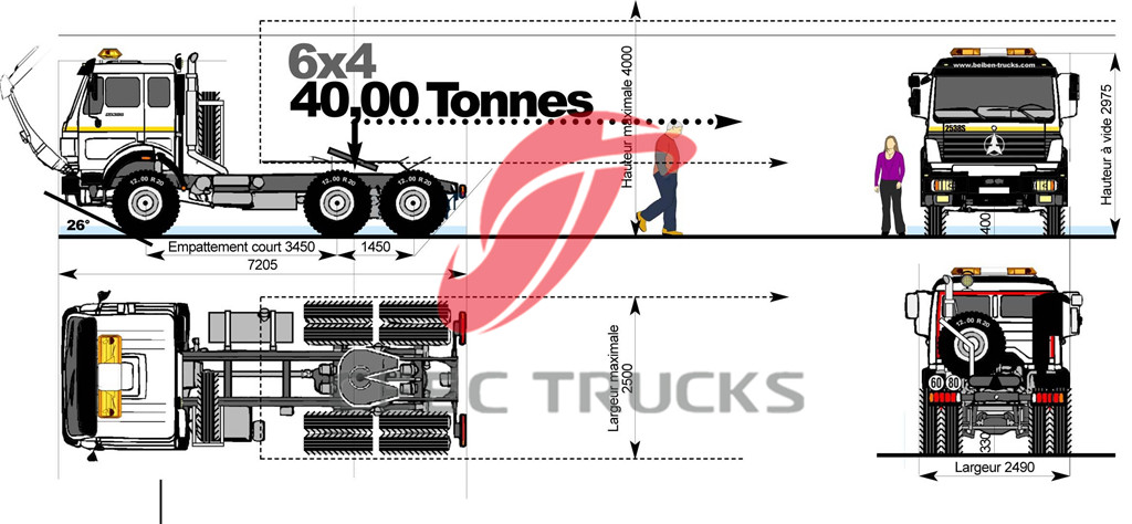 beiben 6x4 tractor trucks
