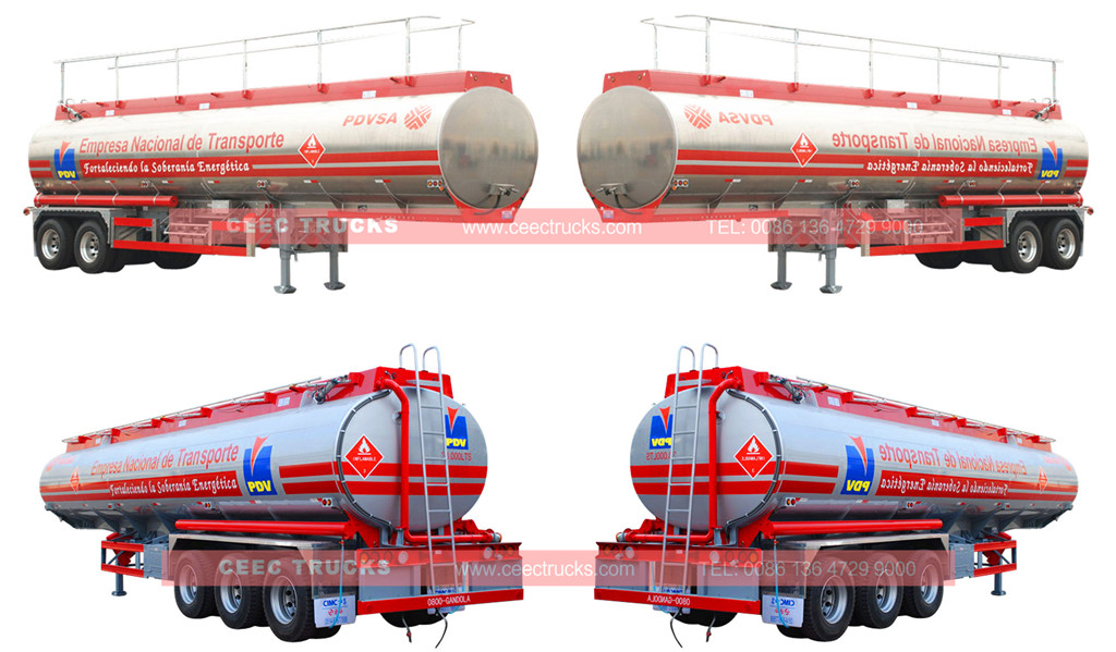40cbm stainless steel fuel tanker semitrailer sale