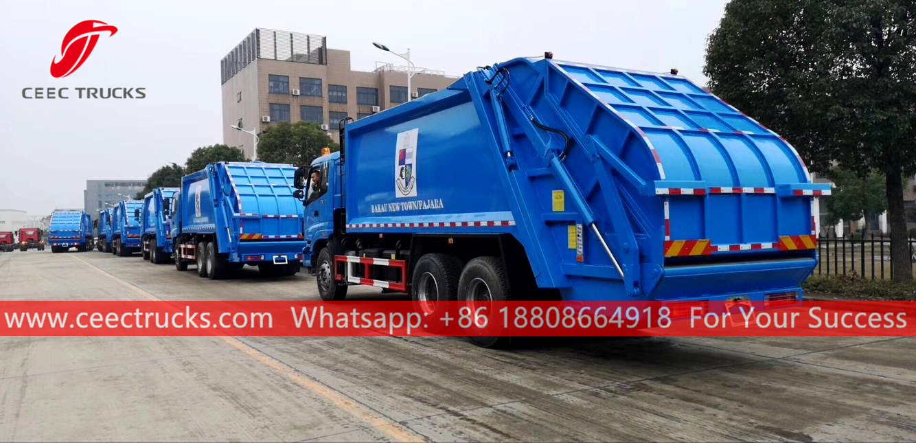 Waste compactor trucks for Gambia