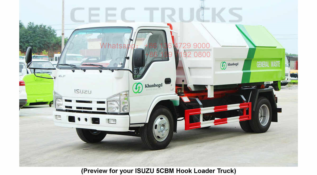 Mongolia--ISUZU 5CBM hook loader truck Manual