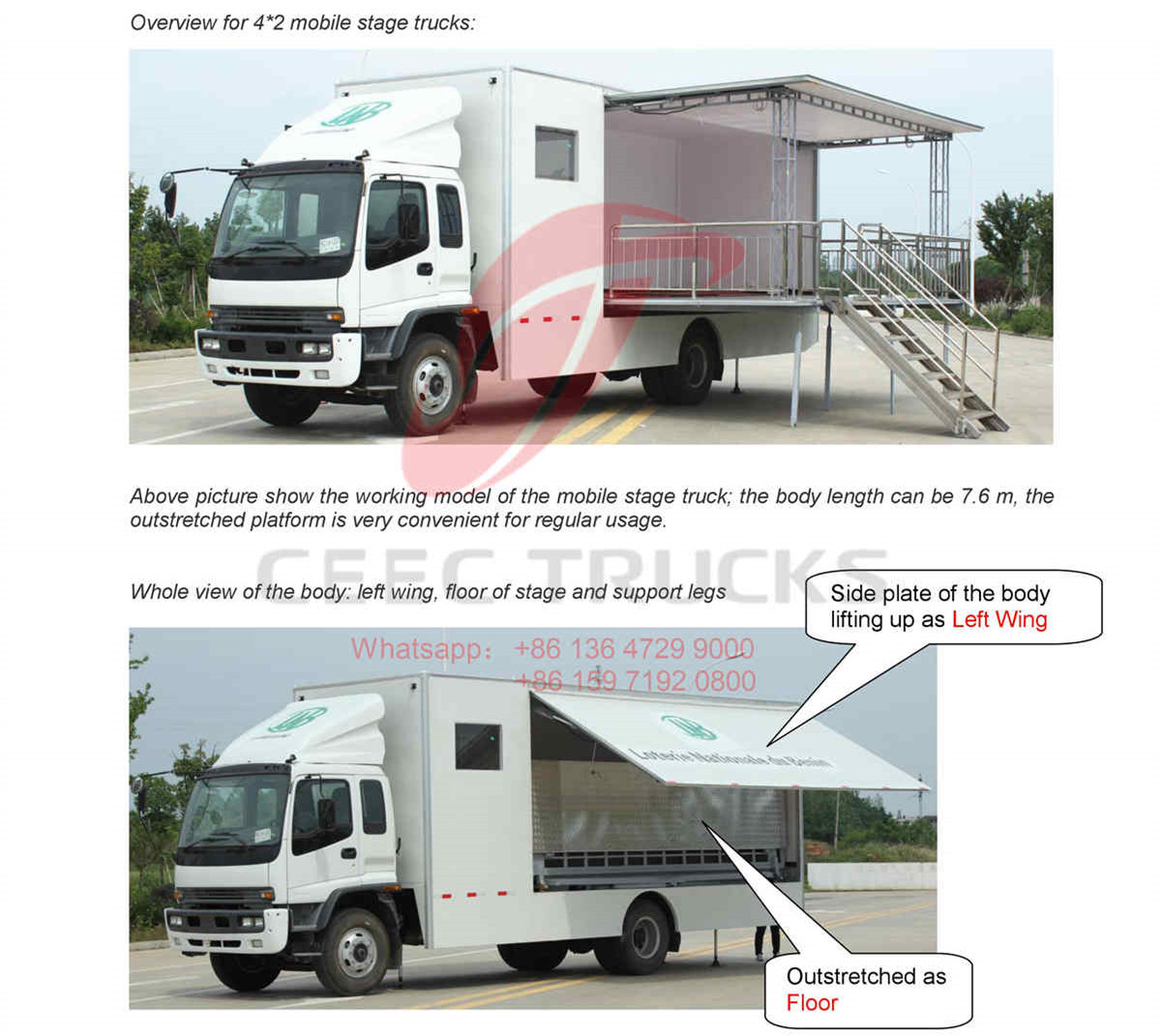 ISUZU sidedoor open truck export to Africa Benin