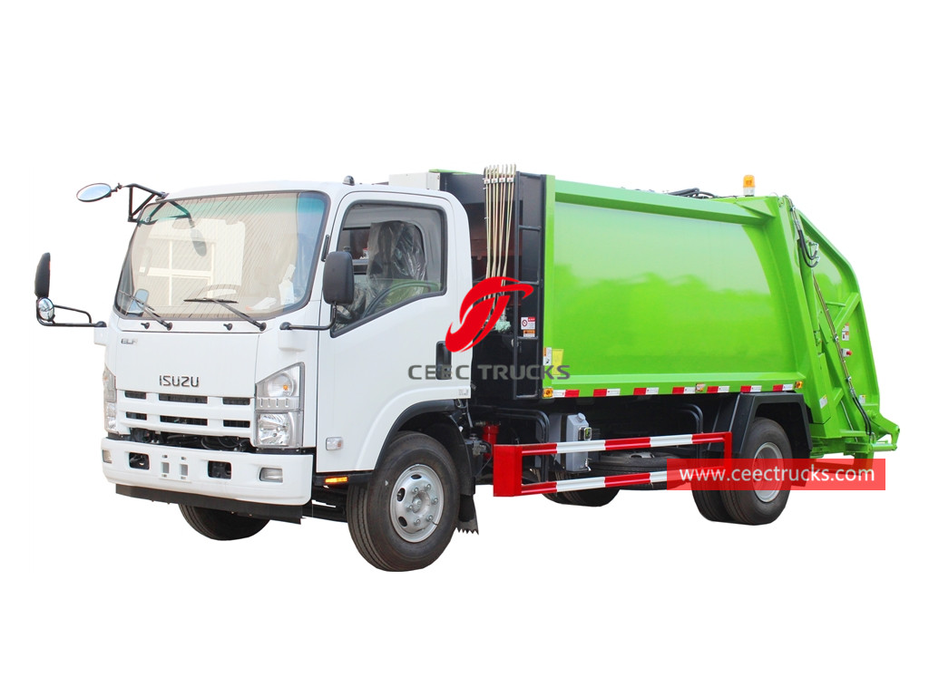 ايسوزو 8cbm شاحنة لجمع القمامة مضغوطة