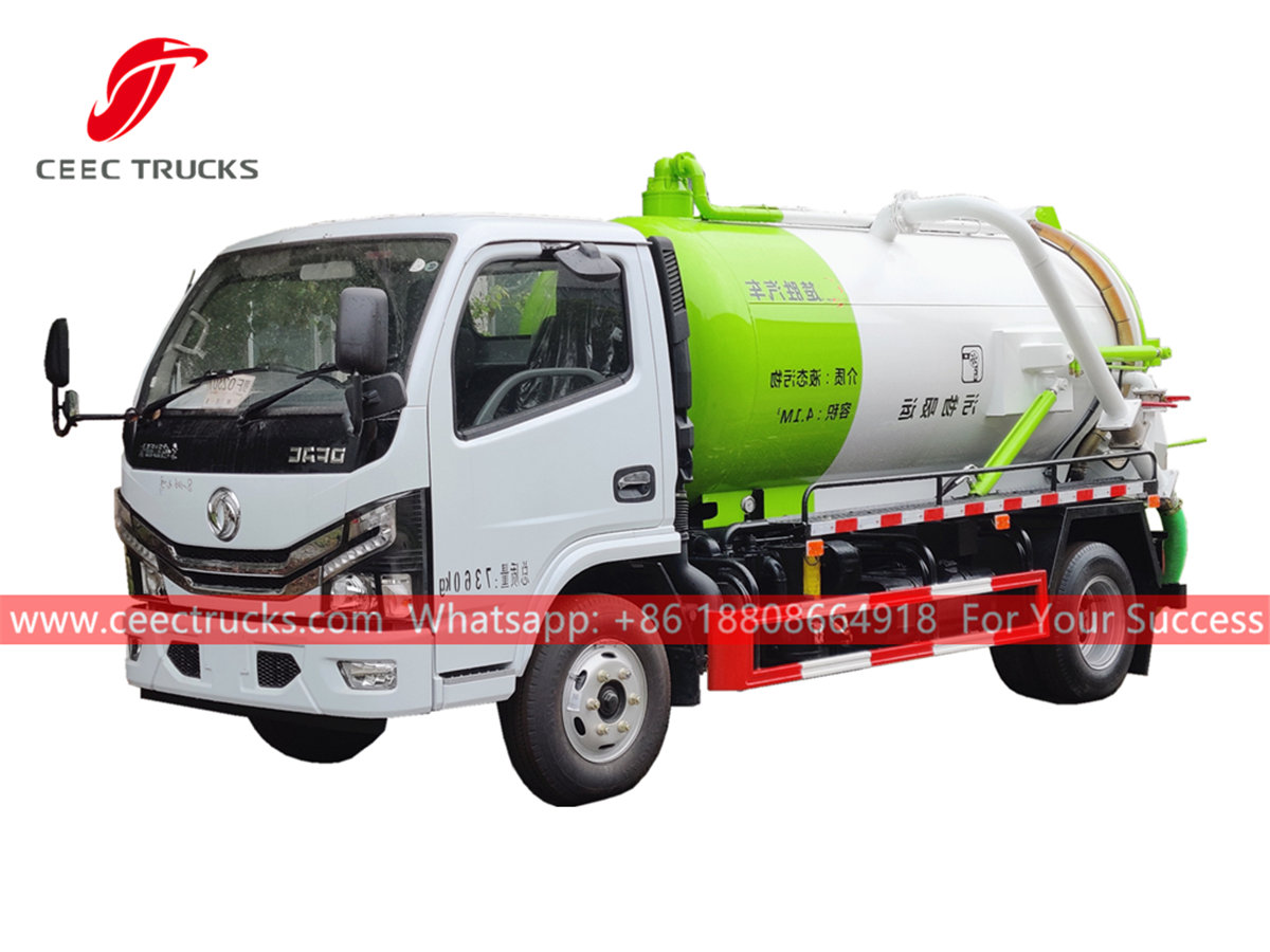 Dongfeng 4,000 liters sewer sucker truck