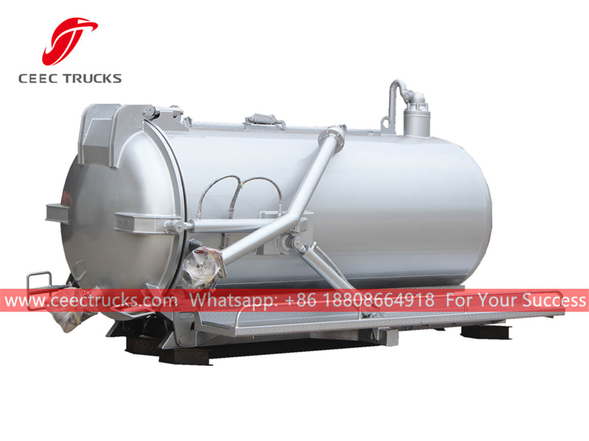 3,000 liters vacuum cleaner tanker body