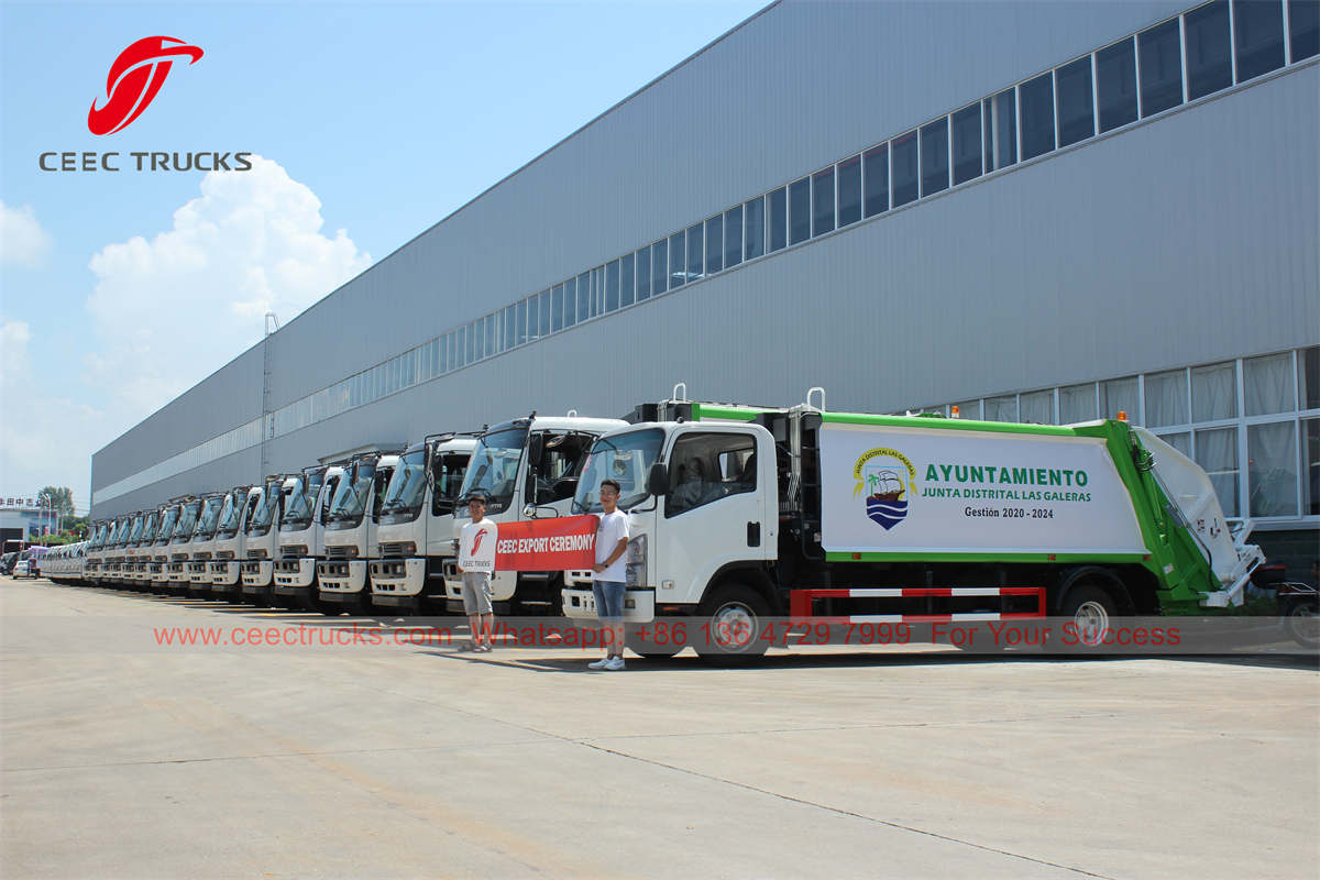 ISUZU compression refuse trucks for export