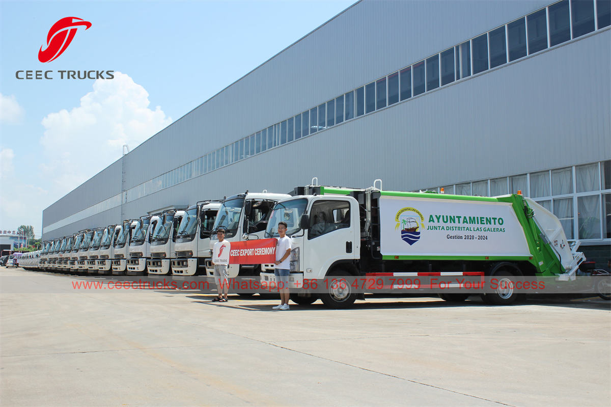 ISUZU refuse compression trucks for export