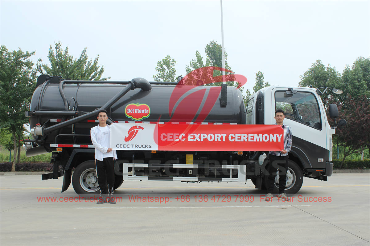 ايسوزو 4 × 2 الشركة المصنعة لشاحنة شفط فراغ