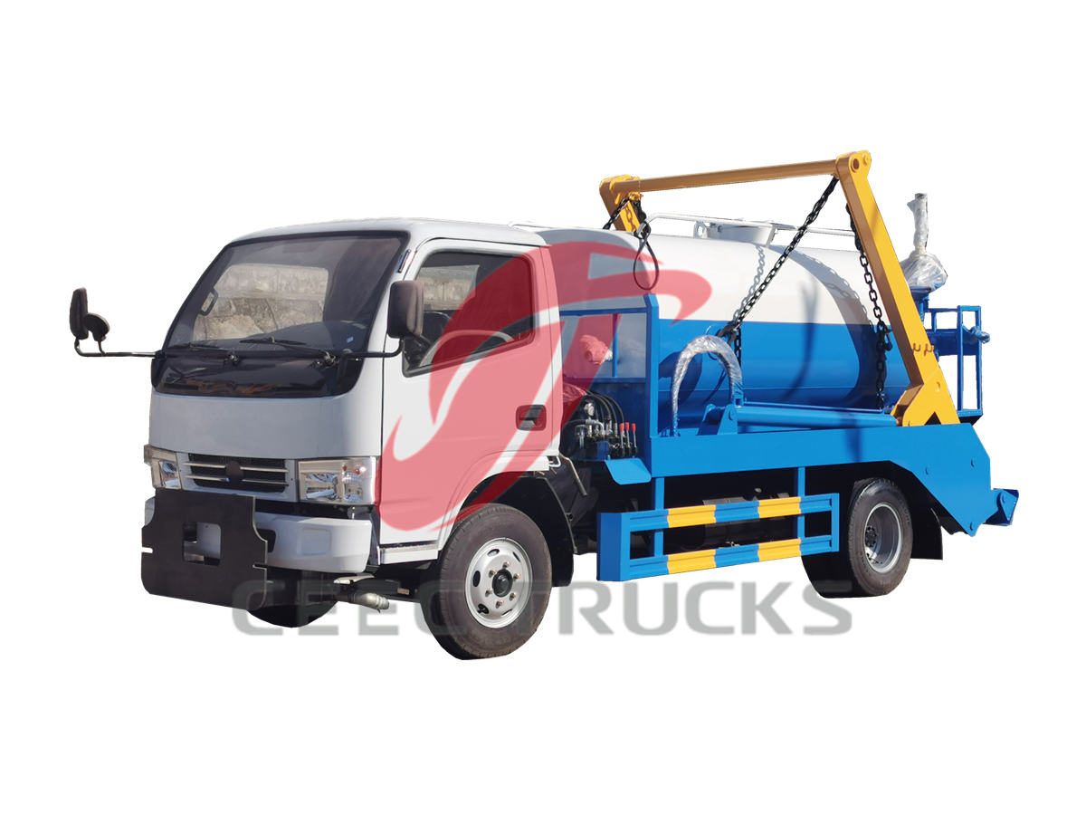 Dongfeng skip bin loader truck with water tanker