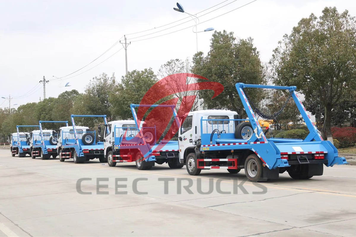 Dongfeng swing arm garbage truck with water tanker