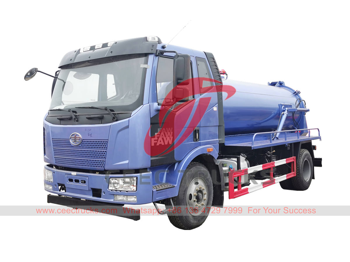 China FAW brand vacuum pump trucks for sale