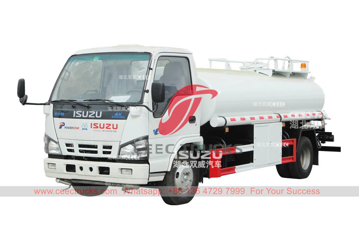خزان مياه من الفولاذ المقاوم للصدأ ISUZU NQR / 600P 5000 لتر للبيع
