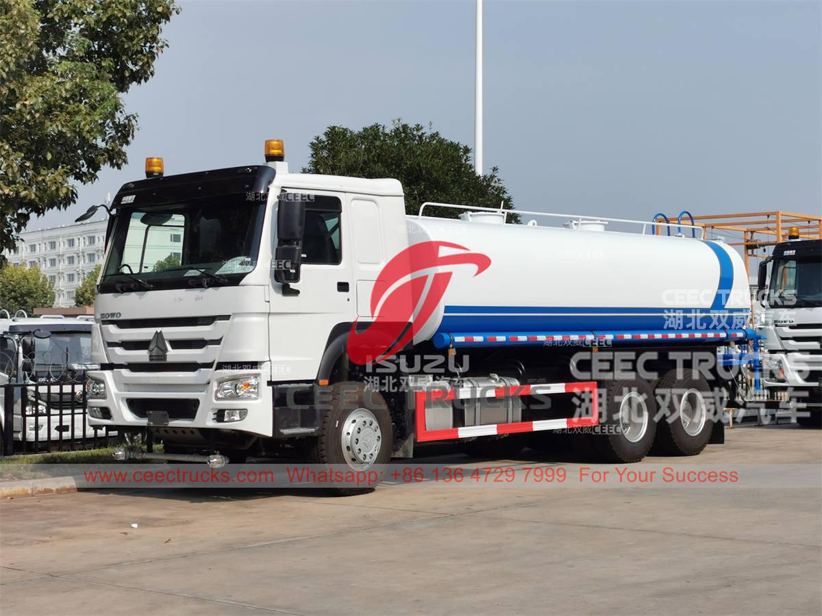 تخصيص شاحنة رش المياه HOWO 10 wheeler 336HP للبيع