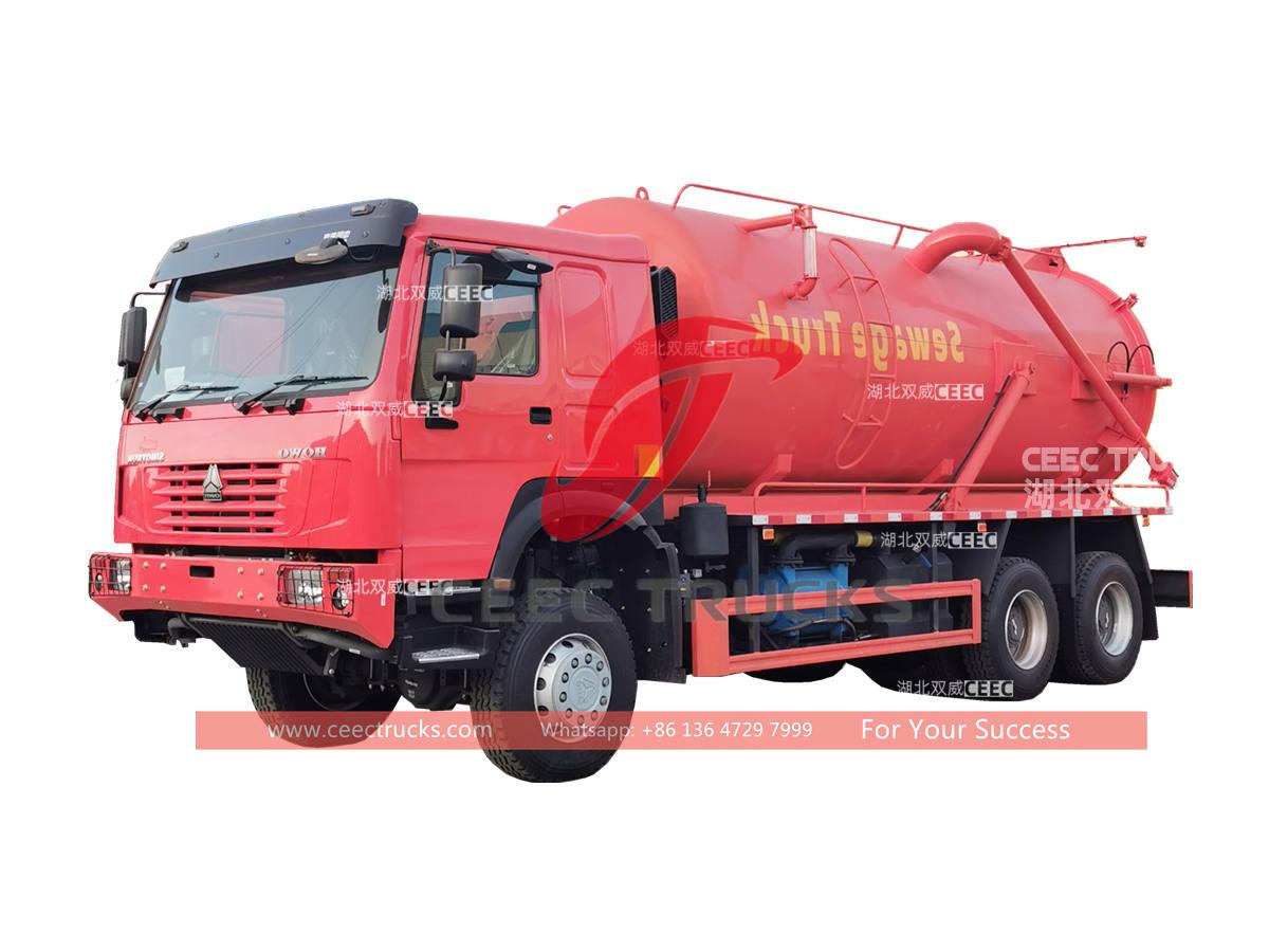 شاحنة شفط مياه المجاري HOWO 6 × 6 حسب الطلب للبيع