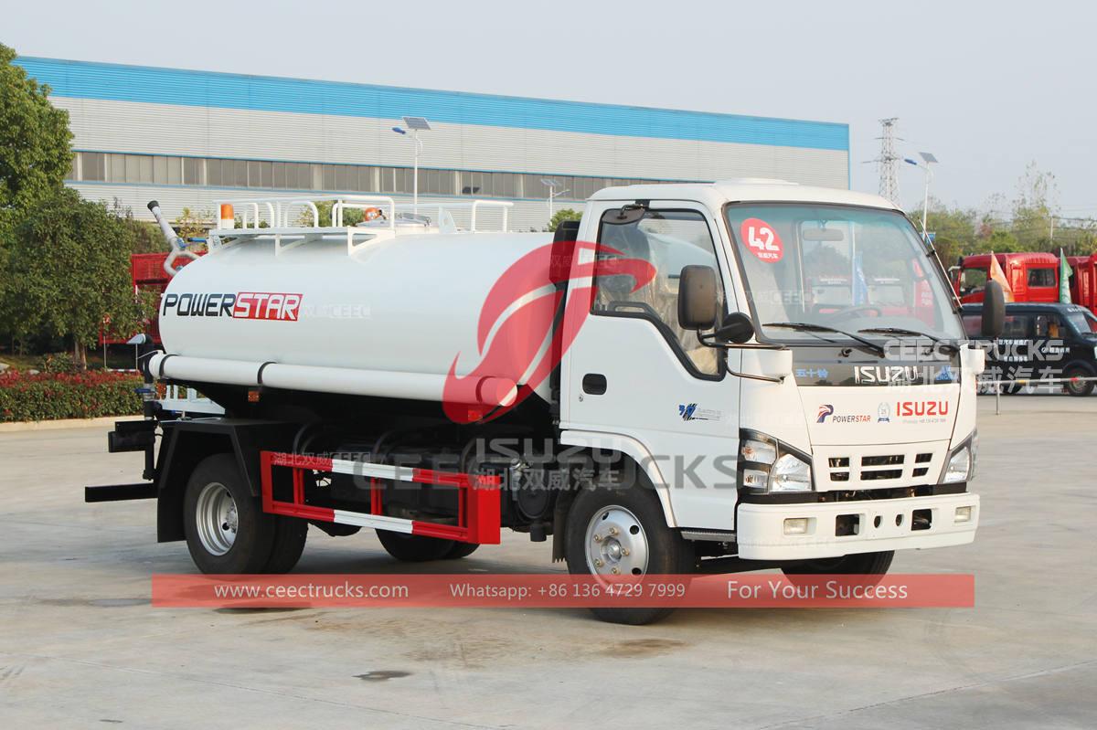ايسوزو 6 ويلر 130HP شاحنة خزان المياه الفولاذ المقاوم للصدأ