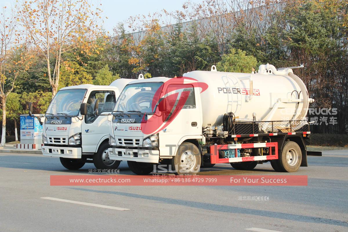 بيع شاحنات شفط مياه المجاري ISUZU NQR 5CBM