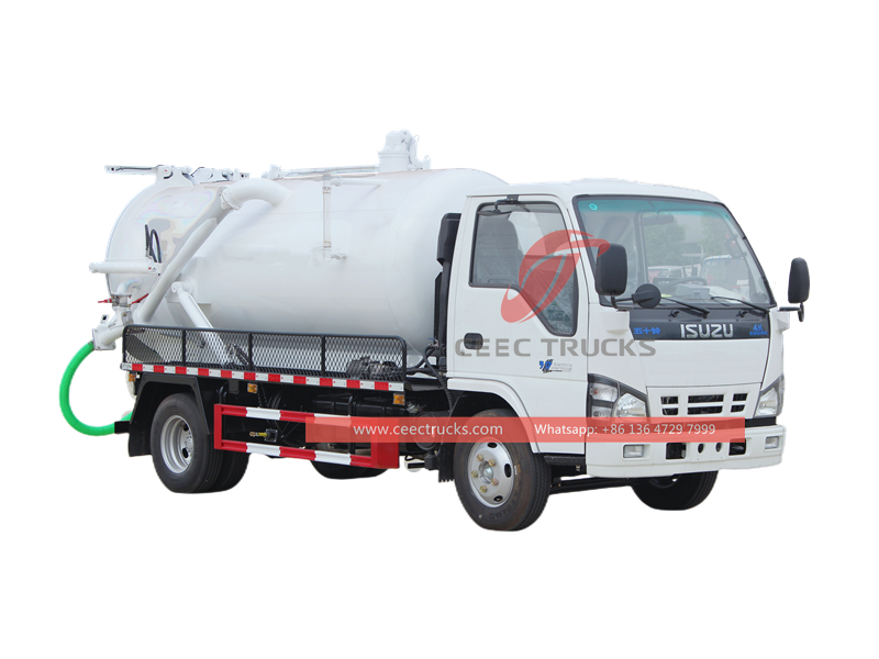 ايسوزو 5000L شاحنة شفط مياه الصرف الصحي