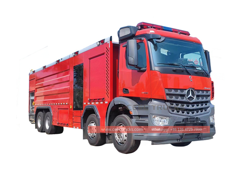شاحنة إطفاء بنز 580HP مزودة بخزان مياه سعة 16000 لتر