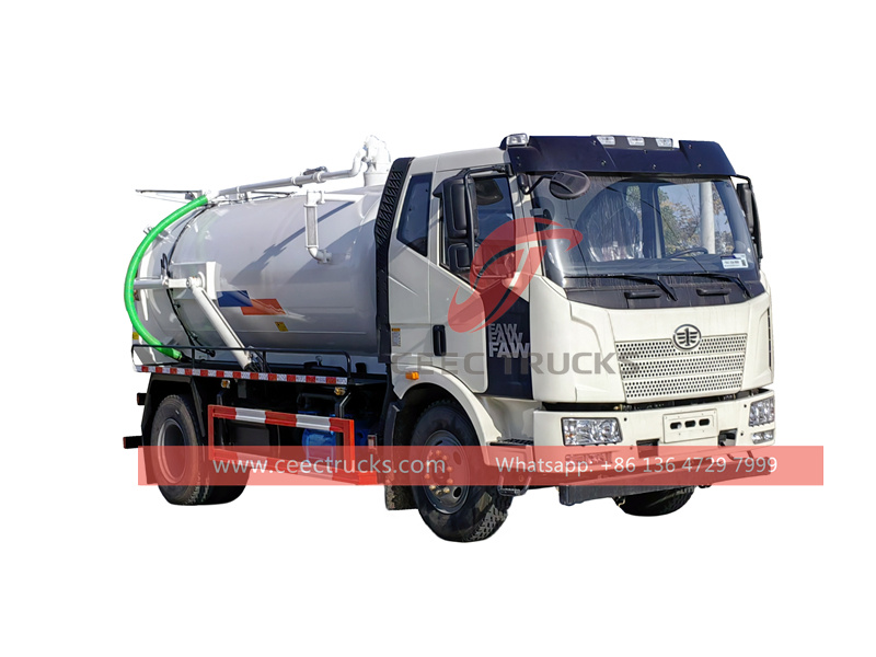 شاحنة صهريج مضخة الصرف الصحي FAW 10000L