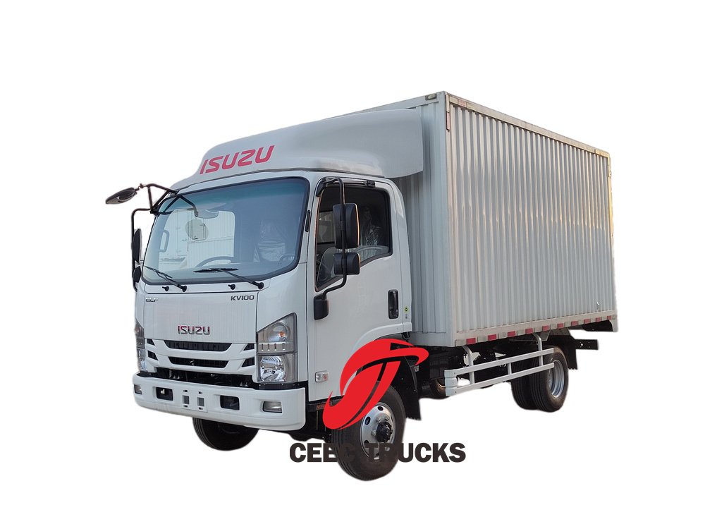 Dry freight box trucks made by Isuzu