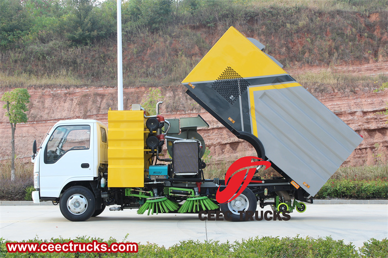 Isuzu light vacuum street diesel sweeper truck