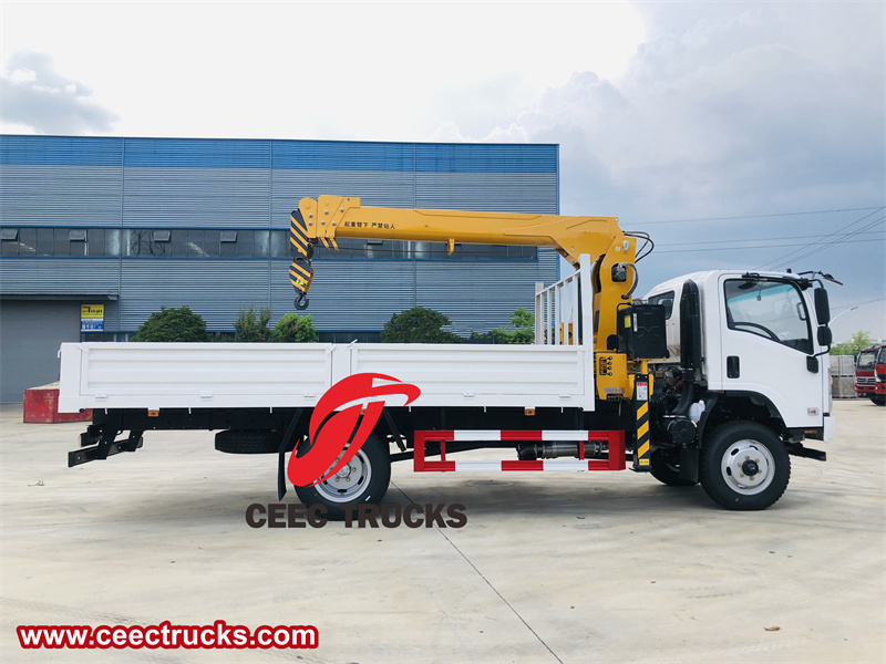 Isuzu NPR 4X4 Self loader Truck with boom crane