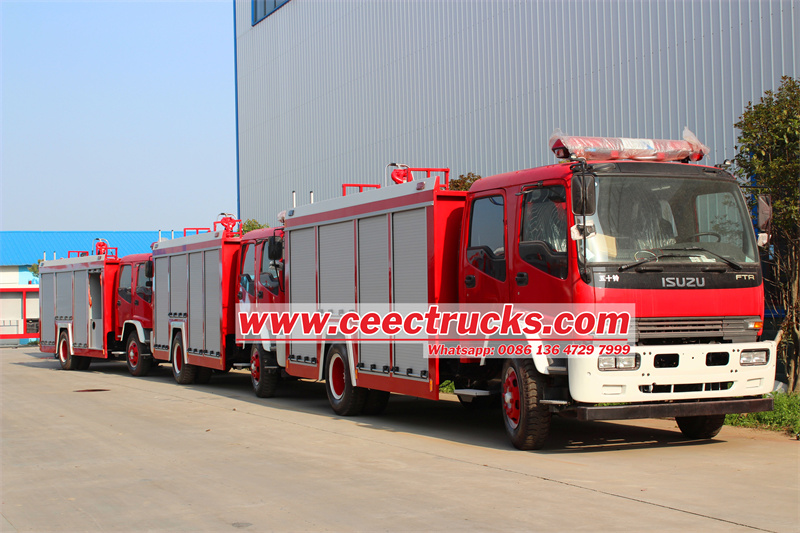 ISUZU FTR dry powder nitrogen fire truck