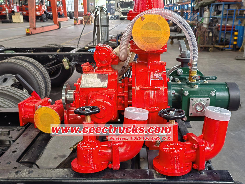 Low pressure fire pump for fire engine