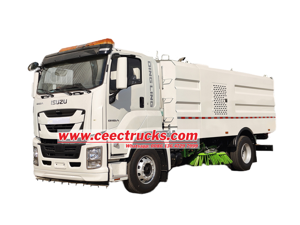 Isuzu FVR truck mounted 12 cbm road sweeper 