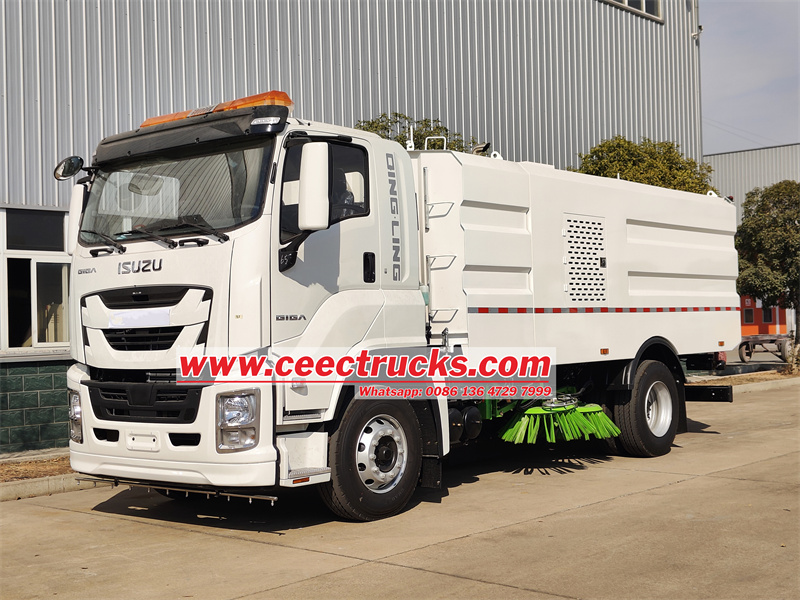 Isuzu FVR truck mounted 12 cbm road sweeper 