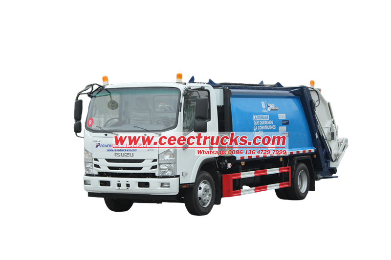 Isuzu NPR rear loader truck