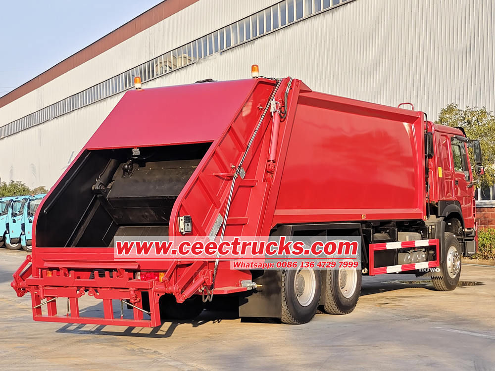 HOWO rear loader watse collection truck