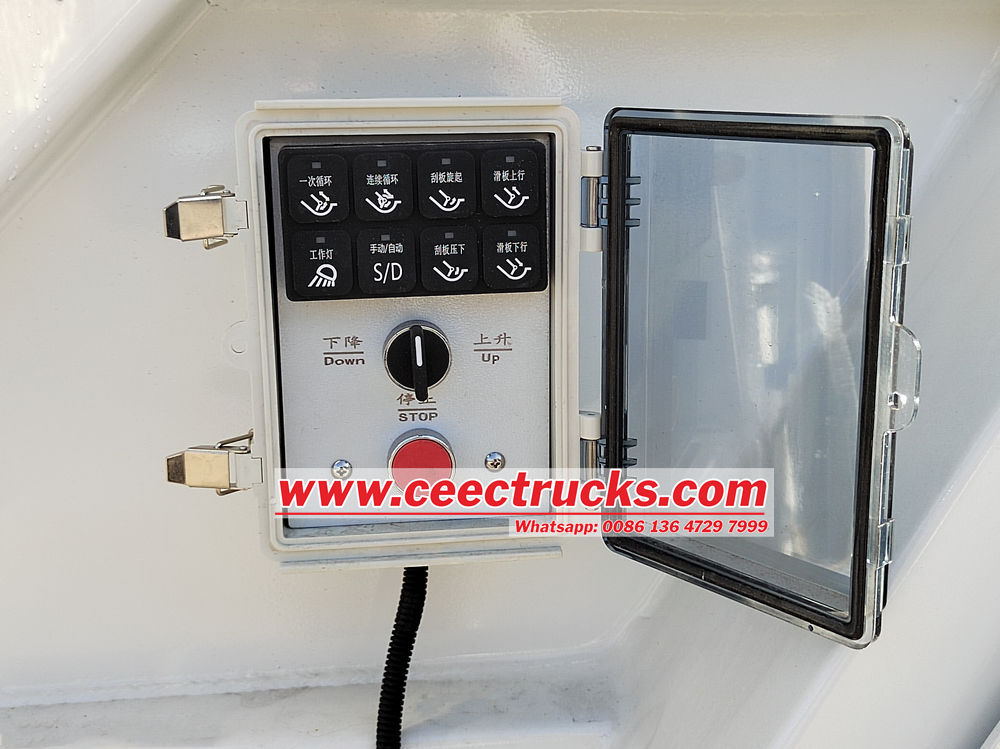 FAW rear load dumpster truck