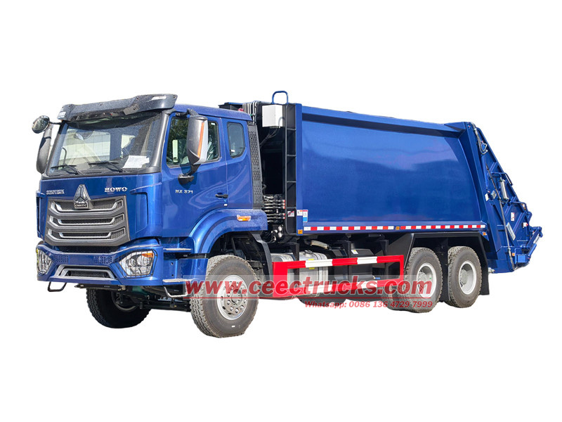  HOWO 20 CBM back loading garbage truck 