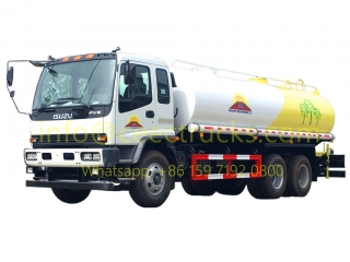 شراء منغوليا العملاء 4 وحدات شاحنات الوقود ايسوزو fvz للبيع