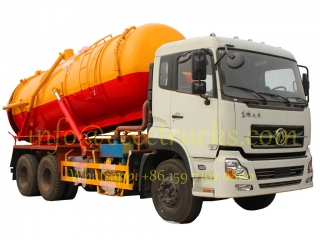 2016 الساخن بيع دونغفنغ 6 × 4 18000 لتر فراغ شاحنة صهريج شفط مياه المجاري