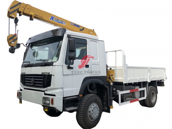 4Tons Telescopic Crane Truck HOWO - CEEC Trucks