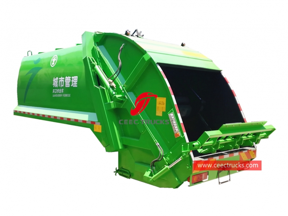 european standard 10,000 liters compressed garbage truck body