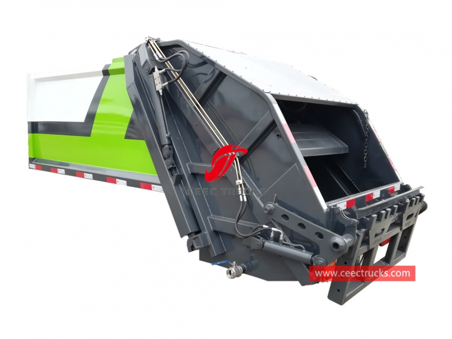 european standard 3,000 liters trash compactor truck upper body