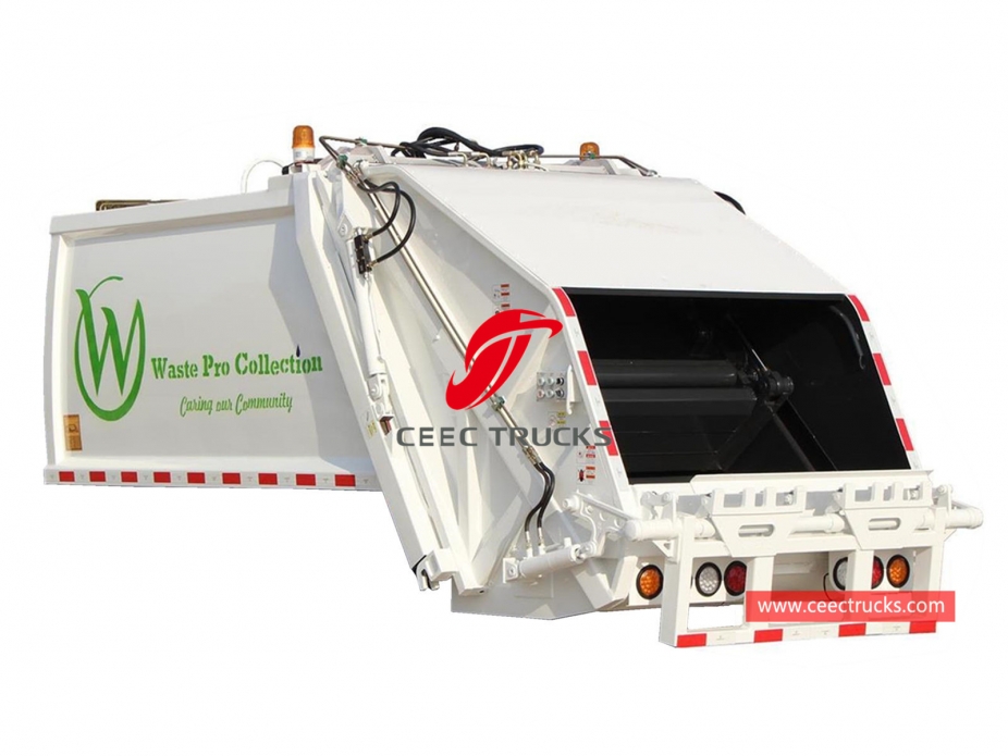 european standard 5,000 liters waste compactor truck body
